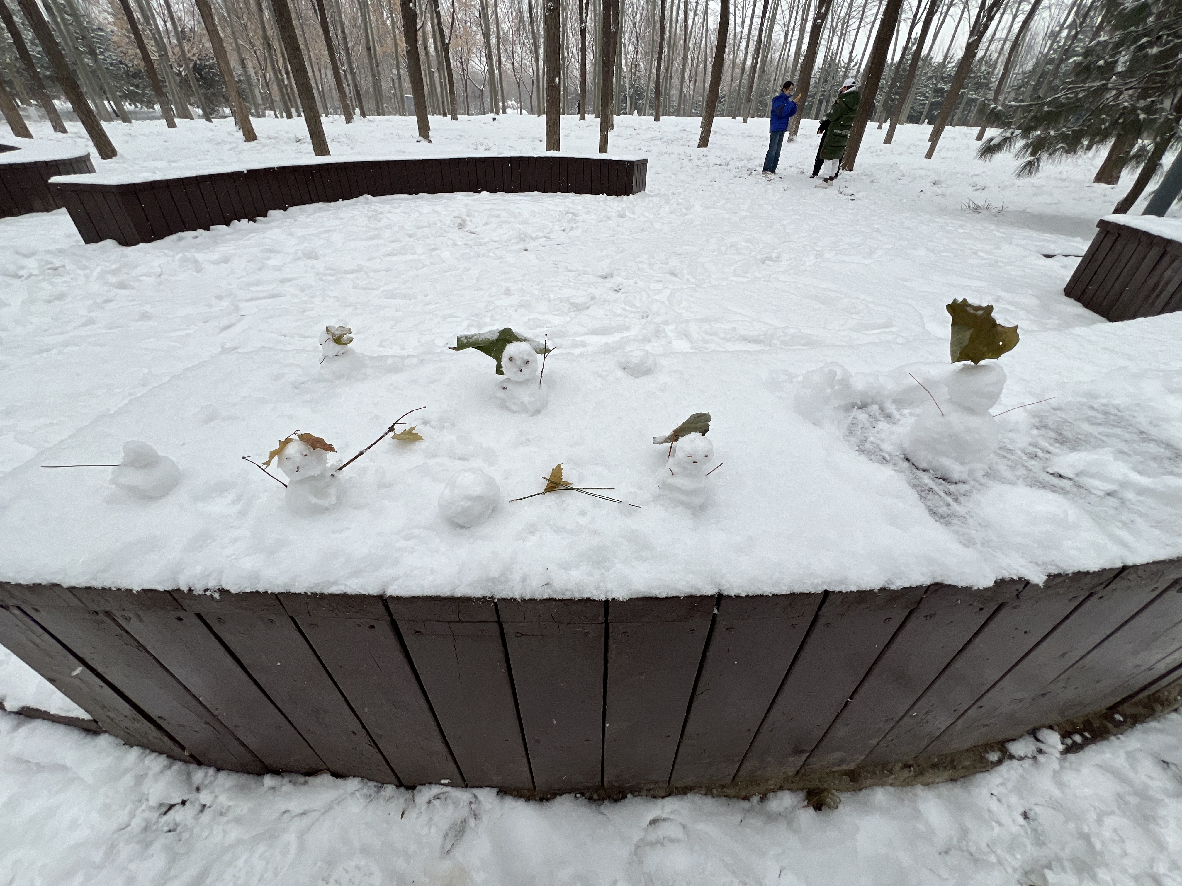 2023年12月13日拍的雪天和小雪人